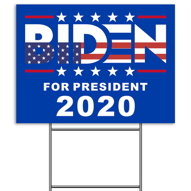 Joe Biden Harris for President 2020 Yard Sign, Vote Joe Political Campaign Lawn Sign, Double Sided UV Printing,18 x 12 Inch Weatherproof Corrugated Plastic Banner Marker with Metal H Stake for Outdoor