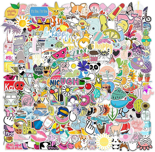 300 Pcs Stickers Pack for Water Bottles, Cute VSCO Waterproof Stickers, Aesthetic Kawaii Stickers. Laptops Computer Skateboard Stickers for Teen Girls Kids, Vinyl Sticker, Christmas Novelty Gift Ideas