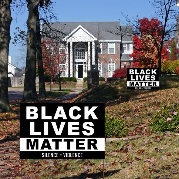 Black Lives Matte Yard Sign, 18x12 inches Double Sided Print BLM Weatherproof Corrugated Plastic Lawn Sign